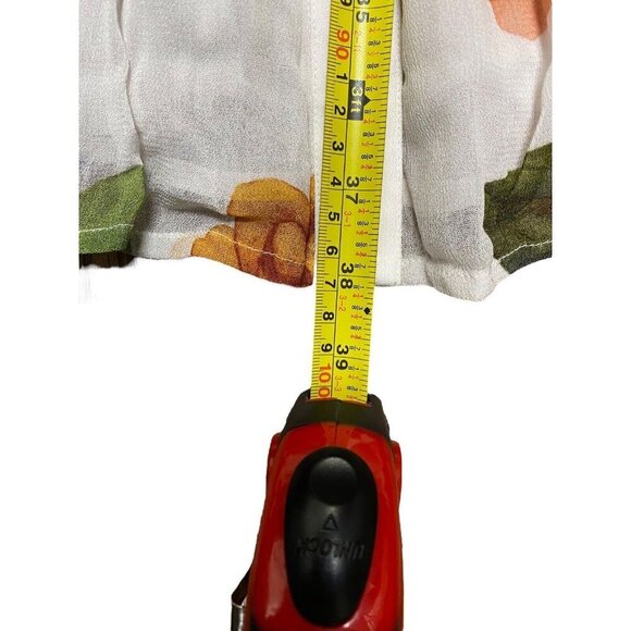 Carolina K Sz M Josefina Dress Floral Cream Button-Front Boho Classic Preppy - Picture 6 of 8